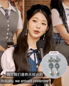 [IVE Wonyoung, Rei Earrings] Aqua Jewel Princess Earrings - Fancy