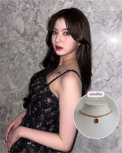 Load image into Gallery viewer, City Women Gold Chain Choker - Ruby Red (STAYC Isa, Dreamcatcher Yoohyeon Necklace)