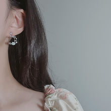 Load image into Gallery viewer, Mint Rose Moon Fairy Earrings