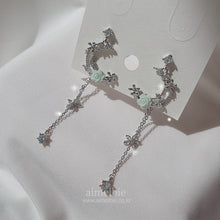 Load image into Gallery viewer, Mint Rose Moon Fairy Earrings