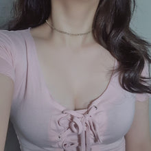 Load image into Gallery viewer, Lovely Ribbon Layered Necklace - Gold (Choi Yoojung, Kwon Jinah Necklace)