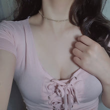 Load image into Gallery viewer, Lovely Ribbon Layered Necklace - Gold (Choi Yoojung, Kwon Jinah Necklace)