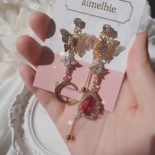 Load image into Gallery viewer, Rosepink Moon Butterfly Earrings