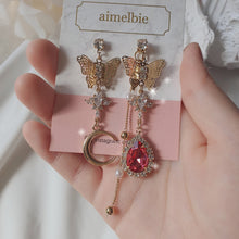 Load image into Gallery viewer, Rosepink Moon Butterfly Earrings