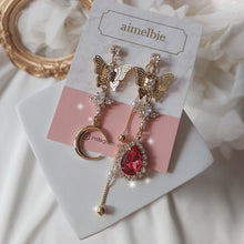 Load image into Gallery viewer, Rosepink Moon Butterfly Earrings