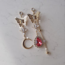 Load image into Gallery viewer, Rosepink Moon Butterfly Earrings