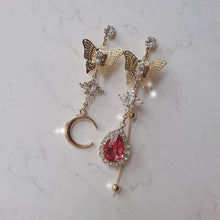 Load image into Gallery viewer, Rosepink Moon Butterfly Earrings
