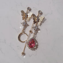 Load image into Gallery viewer, Rosepink Moon Butterfly Earrings