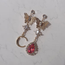 Load image into Gallery viewer, Rosepink Moon Butterfly Earrings