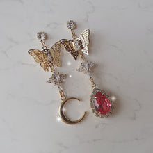 Load image into Gallery viewer, Rosepink Moon Butterfly Earrings
