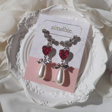 Load image into Gallery viewer, Rosepink Heart Love Wing Earrings