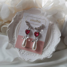 Load image into Gallery viewer, Rosepink Heart Love Wing Earrings