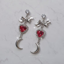 Load image into Gallery viewer, Moon Witch Earrings - Rosepink / Silver base