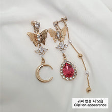 Load image into Gallery viewer, Rosepink Moon Butterfly Earrings