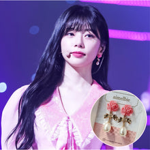 Load image into Gallery viewer, Pink Rose Earrings (Dreamcatcher Jiyu Earrings)