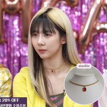 Load image into Gallery viewer, City Women Gold Chain Choker - Ruby Red (STAYC Isa, Dreamcatcher Yoohyeon Necklace)