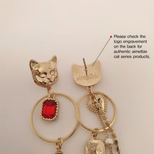 Load image into Gallery viewer, Melbie The Cat Series - Red Party Queen Earrings