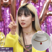 Load image into Gallery viewer, City Women Gold Chain Choker - Ruby Red (STAYC Isa, Dreamcatcher Yoohyeon Necklace)