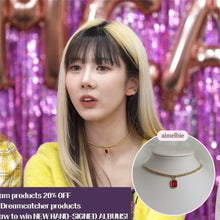 Load image into Gallery viewer, City Women Gold Chain Choker - Ruby Red (STAYC Isa, Dreamcatcher Yoohyeon Necklace)