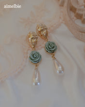Load image into Gallery viewer, Aphrodite Series - The Rose Garden Earrings (Mint ver.)
