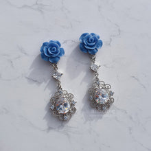 Load image into Gallery viewer, Blue Rose Spell Earrings (H1-Key Hwiseo Earrings)