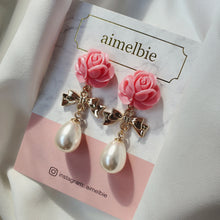 Load image into Gallery viewer, Pink Rose Earrings (Dreamcatcher Jiyu Earrings)