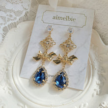 Load image into Gallery viewer, Oriental Princess Earrings - Navy