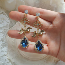 Load image into Gallery viewer, Oriental Princess Earrings - Navy