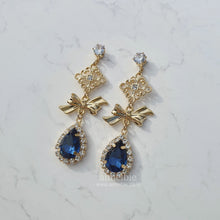Load image into Gallery viewer, Oriental Princess Earrings - Navy