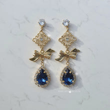 Load image into Gallery viewer, Oriental Princess Earrings - Navy