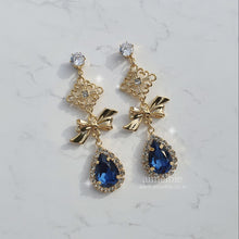 Load image into Gallery viewer, Oriental Princess Earrings - Navy