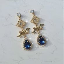 Load image into Gallery viewer, Oriental Princess Earrings - Navy