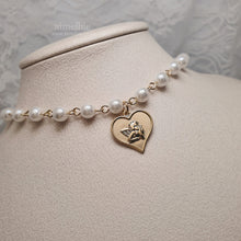Load image into Gallery viewer, Baby Angel Pearl Choker - Gold ver. (Billlie Tsuki Necklace)
