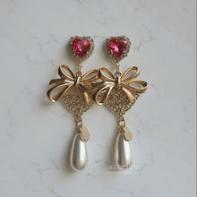 Load image into Gallery viewer, Ribbon Party Earrings - Rosepink