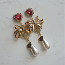 Load image into Gallery viewer, Ribbon Party Earrings - Rosepink