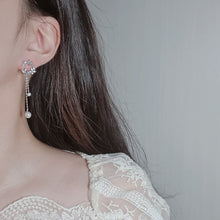 Load image into Gallery viewer, Light Blue Fairy Moon Earrings