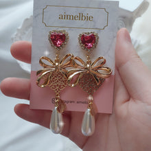 Load image into Gallery viewer, Ribbon Party Earrings - Rosepink