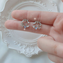 Load image into Gallery viewer, Light Blue Fairy Moon Earrings