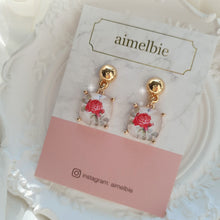 Load image into Gallery viewer, The Antique Rose Square Earrings