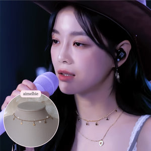 [Kim Sejeong Necklace] Little Stars Choker Necklace - Gold