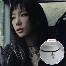 Load image into Gallery viewer, Gothic Silver Cross Choker (SNSD Taeyeon, (G)I-DLE Shuhua Necklace)