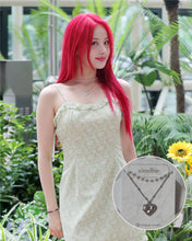 Load image into Gallery viewer, [KISS OF LIFE Belle, Kep1er Youngeun Necklace] Silver Laced Heart Layered Necklace