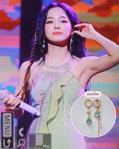 [Kim Sejeong Earrings] Meteor Shower Earrings - Mint