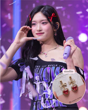 Load image into Gallery viewer, [IVE Leeseo Earrings] Rosepink Heart and Ribbon Earrings