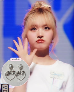 Sweet Heart Earrings - Silver (IVE Liz, Kep1er Yeseo, Mashiro Earrings)