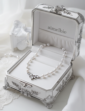 Load image into Gallery viewer, [Jo Yuri Necklace] Heavenly Crystal Pearl Choker Necklace - Silver Color