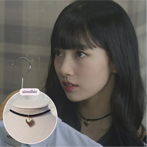 Vintage Heart Locket Choker (Bae Suzy from 'Doona!', IVE Yujin choker)