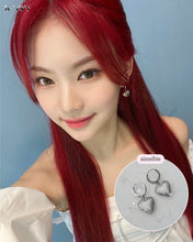 Load image into Gallery viewer, Vintage Heart Locket Huggies Earrings - Silver ver. (STAYC Isa Earrings)