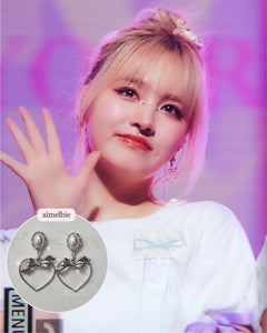 Sweet Heart Earrings - Silver (IVE Liz, Kep1er Yeseo, Mashiro Earrings)