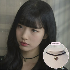 Vintage Heart Locket Choker (Bae Suzy from 'Doona!', IVE Yujin choker)